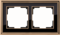 Рамка на 2 поста (золото/черный) WL17-Frame-02 - 1