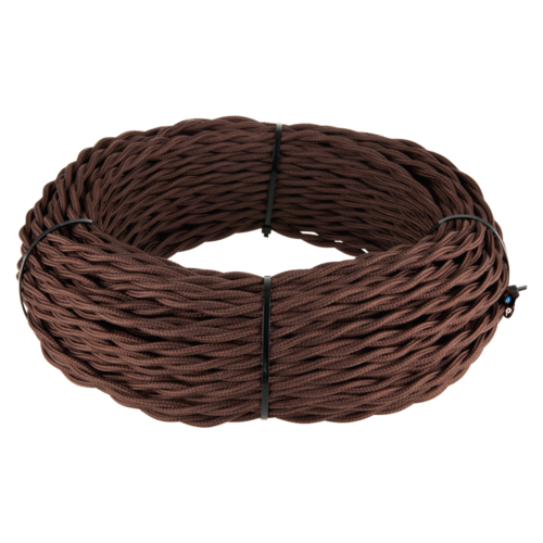 Ретро кабель витой 2х2,5 (коричневый) 50м цена за 1 метр W6452614