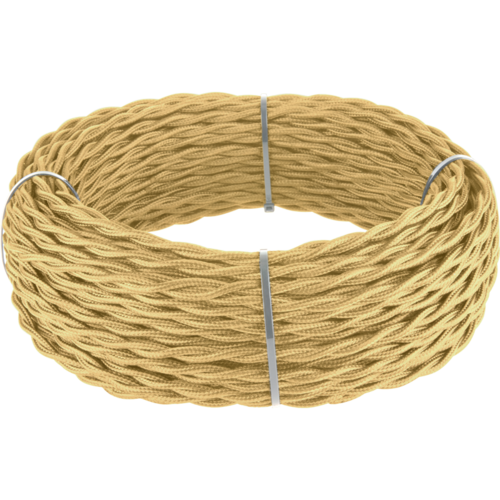 Ретро кабель витой 3х1,5 (золотой песок) 20 м (под заказ) цена за 1 метр