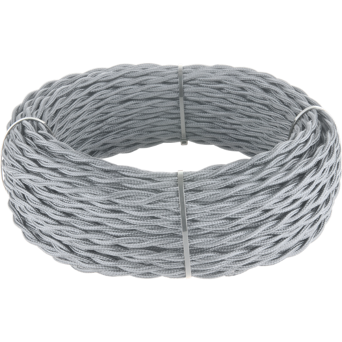 Ретро кабель витой 3х2,5 (серый) 20 м (под заказ) цена за 1 метр