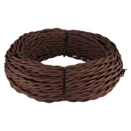Ретро кабель витой 3х1,5 (коричневый) 20 м (под заказ) W6453214