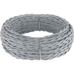 Ретро кабель витой 2х1,5 (серый) 50 м под заказ цена за 1 метр