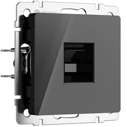 Розетка Ethernet RJ-45 (черный акрил) W1181048