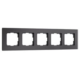 W0053108/ Рамка на 5 постов Senso (черный, стекло soft-touch) W0053108