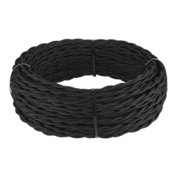 Ретро кабель витой 3х2,5 (черный) 20 м (под заказ) цена за 1 метр W6453308