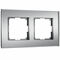 Рамка на 2 поста Senso (серебряный, стекло soft-touch) W0023106